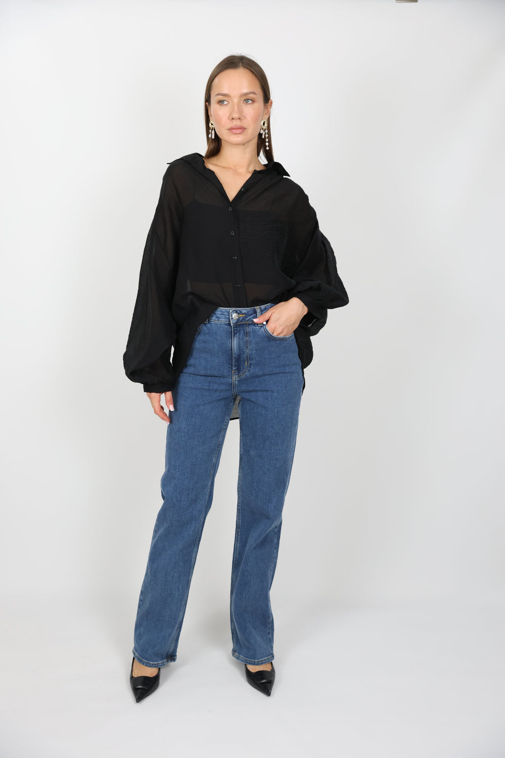 Straight Fit Yüksek Bel Jean