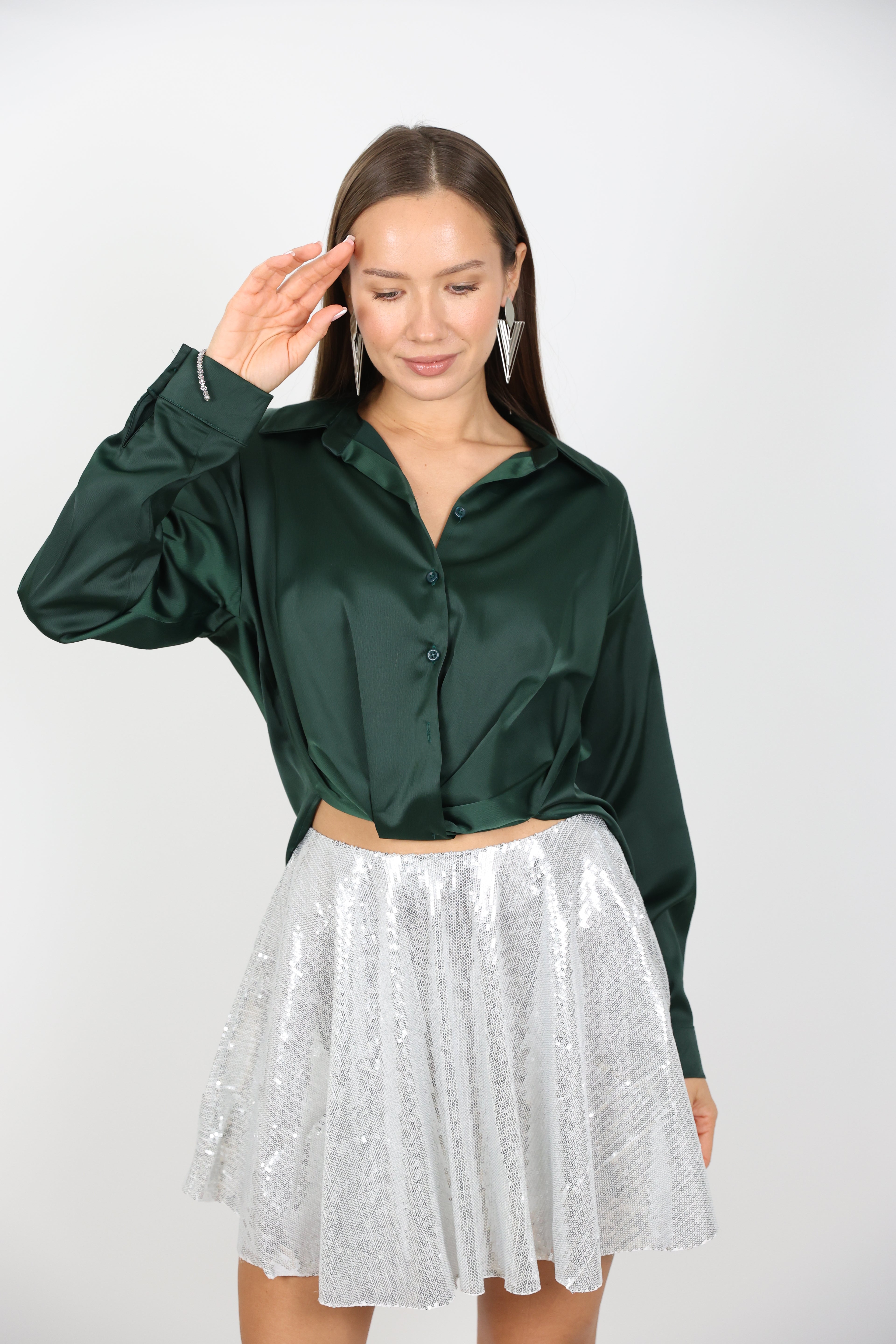 Bağlama Görünümlü Gömlek