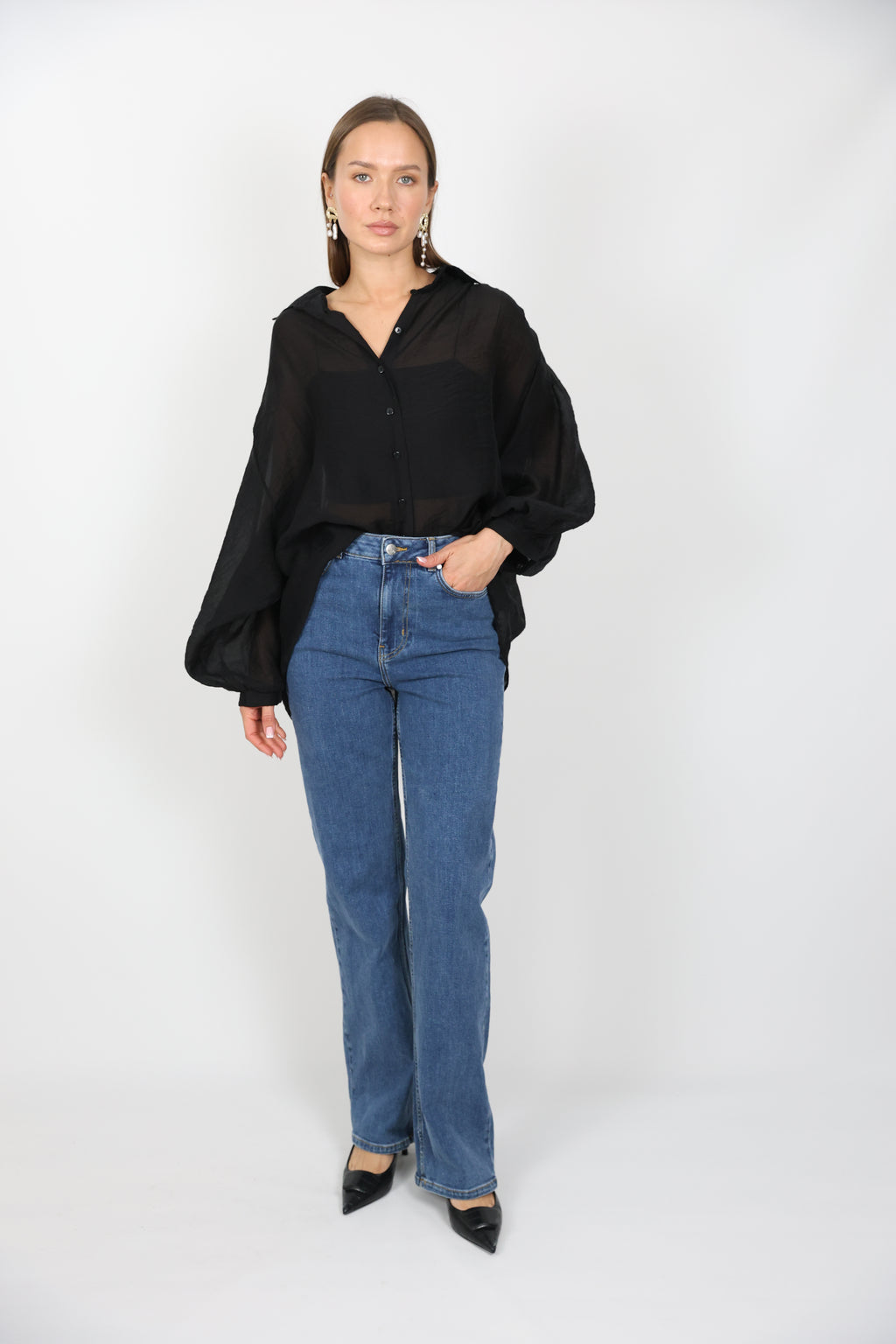 Straight Fit Yüksek Bel Jean