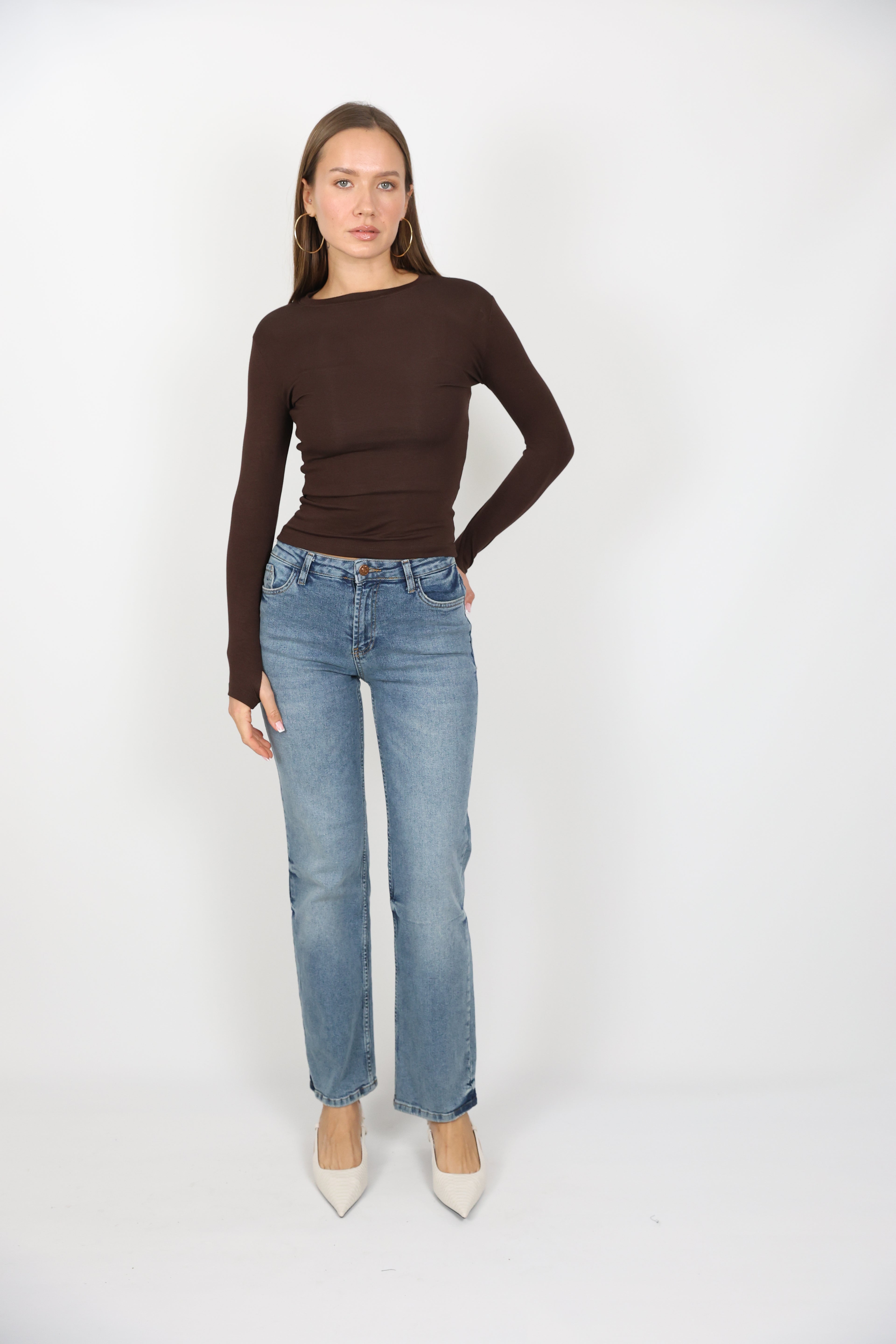 Rahat Kesim Düz Paça Jean