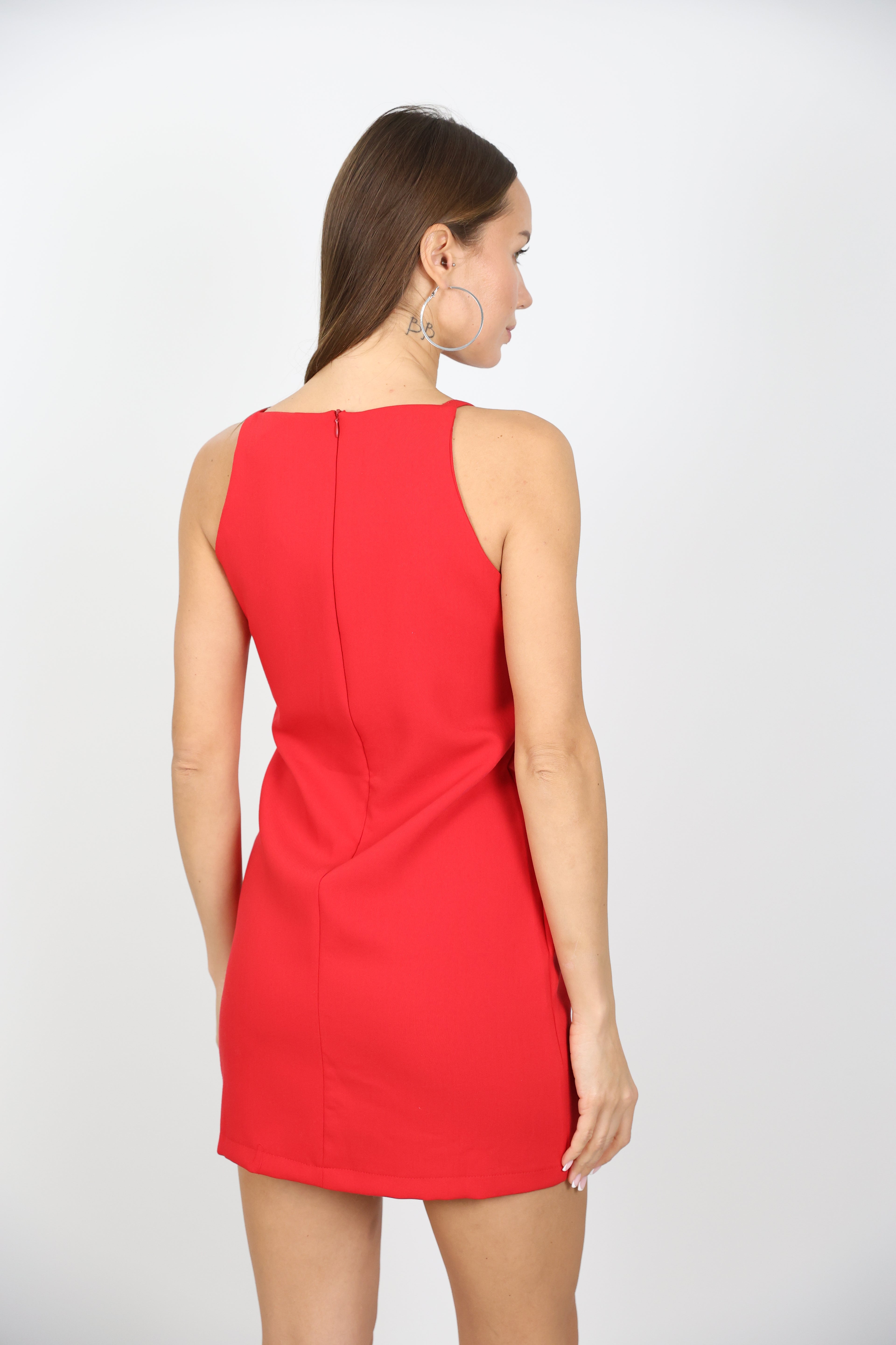 Kırmızı Kısa Elbise