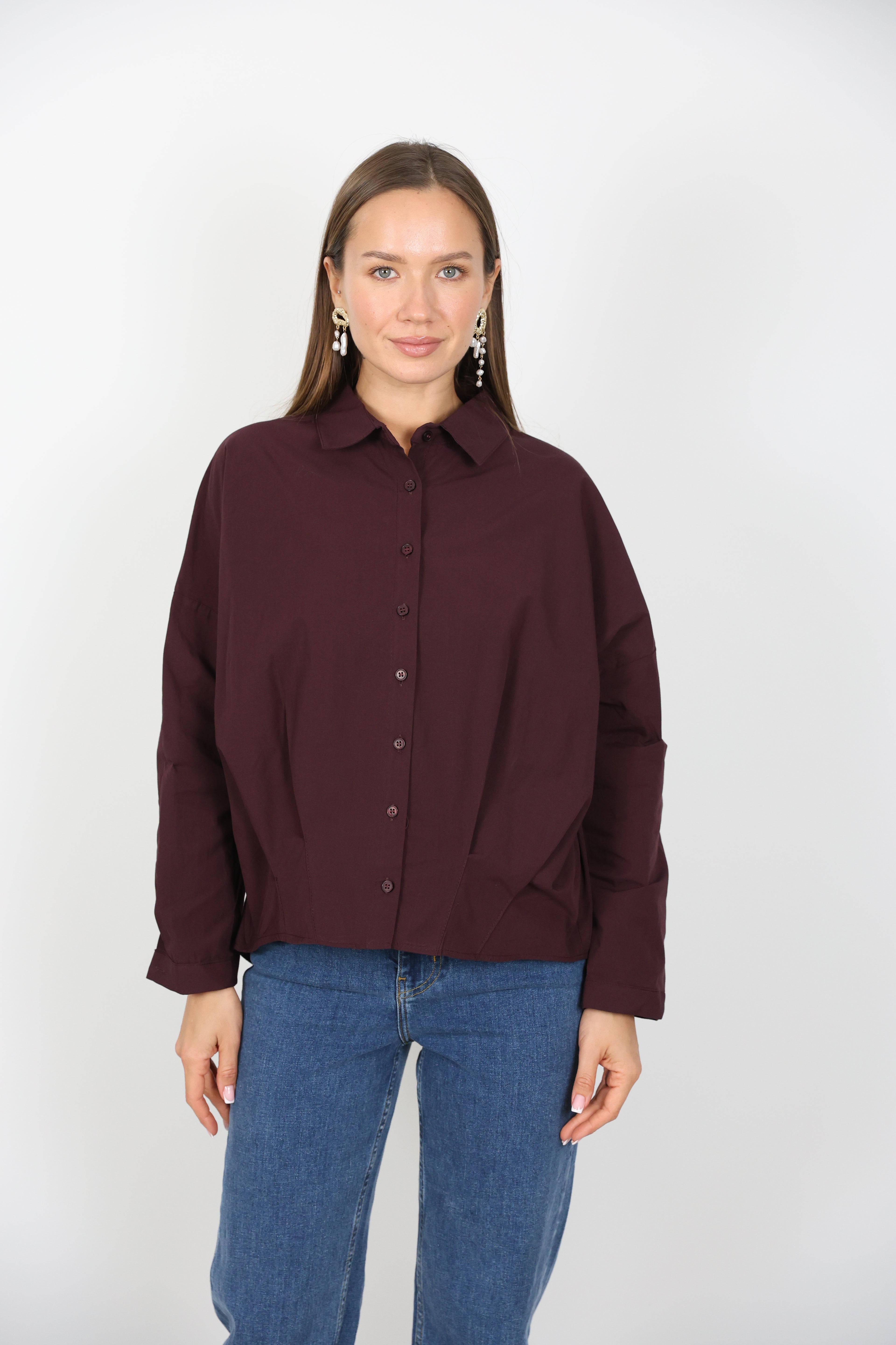 Bel Dikiş Detaylı Düğmeli Gömlek